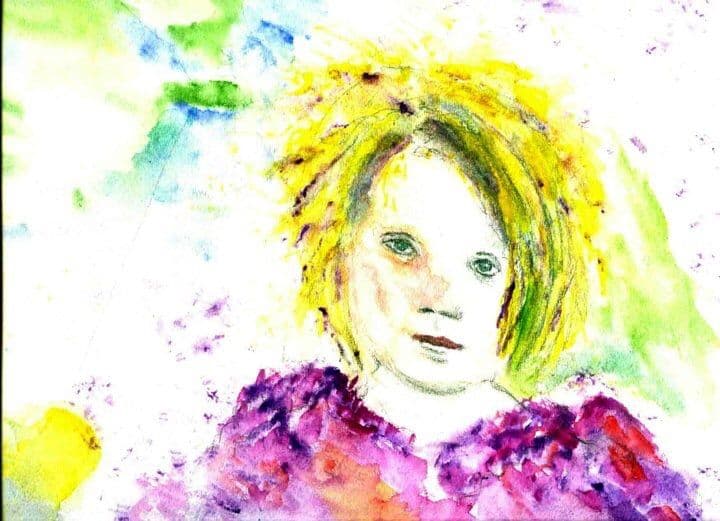 At the Swedish fair, delighted by it all, big sister